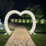 Illuminated heart gate for wedding events 1 novafirefireworks