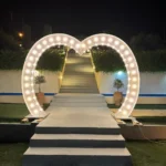 Illuminated heart gate for wedding celebrations 2 Novafirefireworks