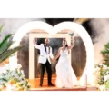 Illuminated heart-shaped gate for wedding celebrations 6 Novafirefireworks