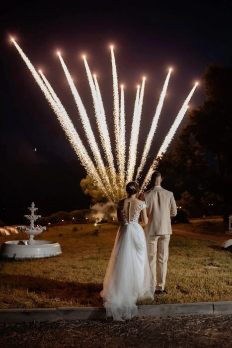 Sparkling Send Off Wedding Fireworks!